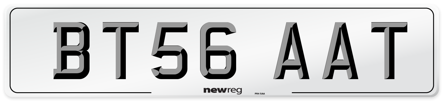 BT56 AAT Number Plate from New Reg